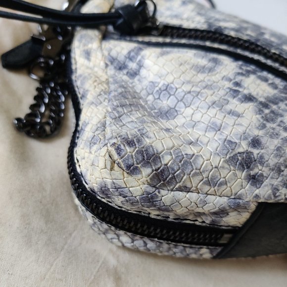 Botkier Trigger East West Black Snake Print Crossbody Bag - Picture 10 of 11